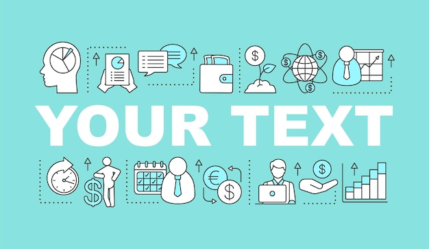 Banner de conceptos de palabras de desarrollo empresarial