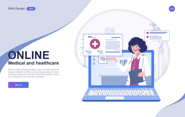 Banner de consulta médica y sanitaria en línea