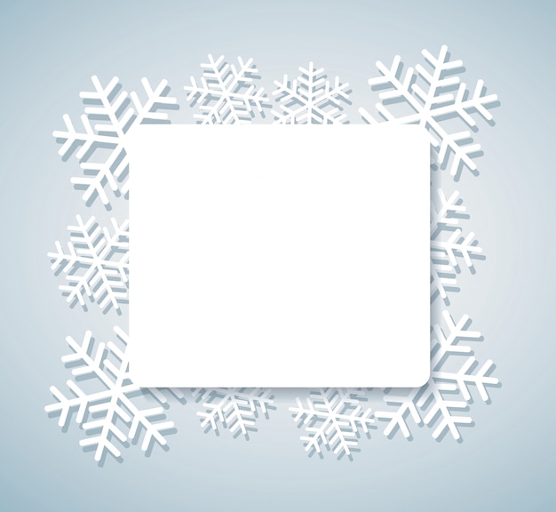 Vector banner de copo de nieve para el fondo de la web