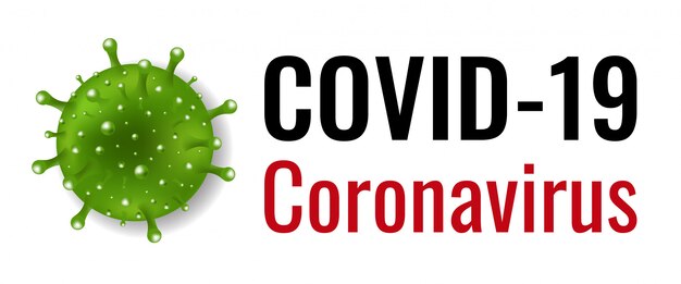 Banner de coronavirus con fondo blanco