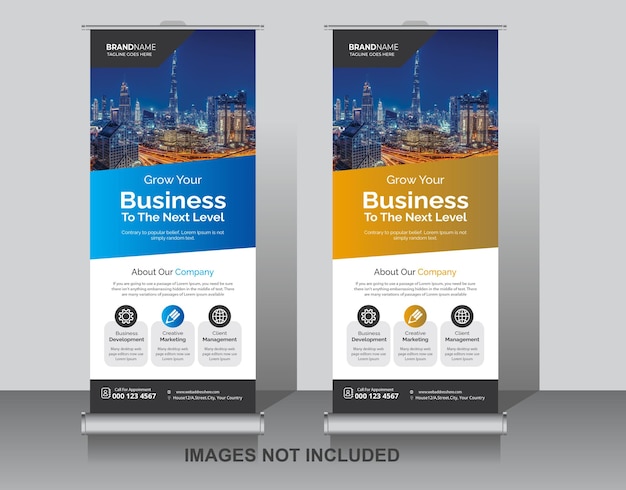 Banner corporativo enrollado