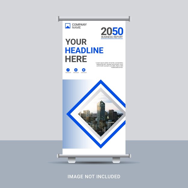 Banner corporativo moderno enrollable