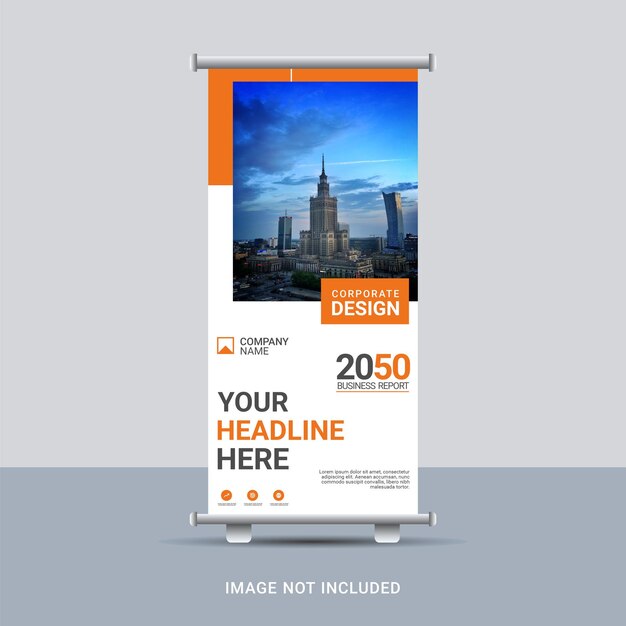 Banner corporativo moderno enrollable