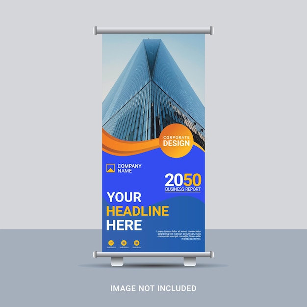 Banner corporativo moderno enrollable