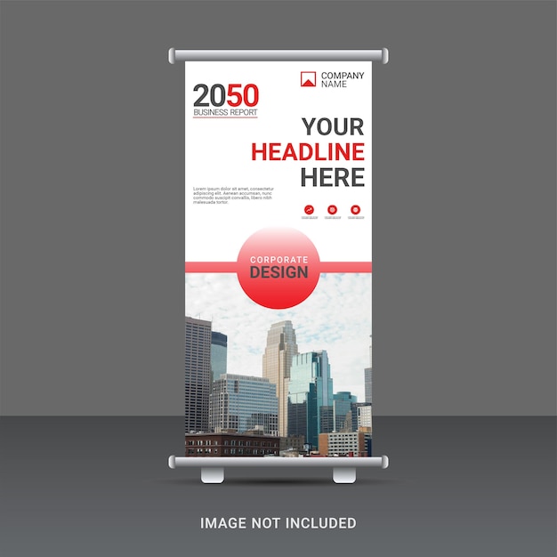 Banner corporativo moderno enrollable