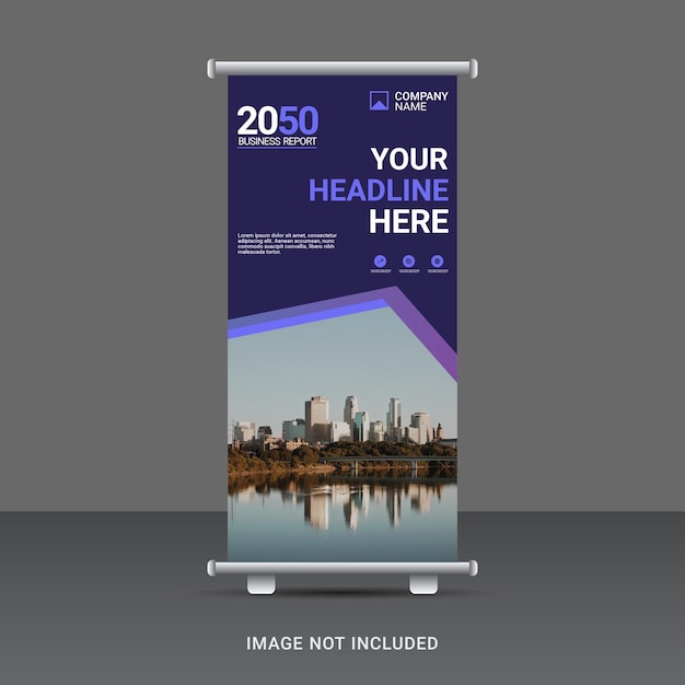 Banner corporativo moderno enrollable