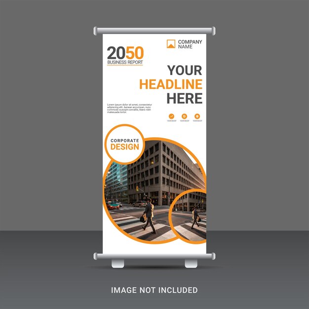 Banner corporativo moderno enrollable