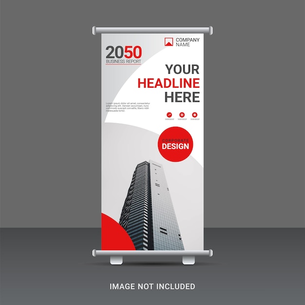 Banner corporativo moderno enrollable