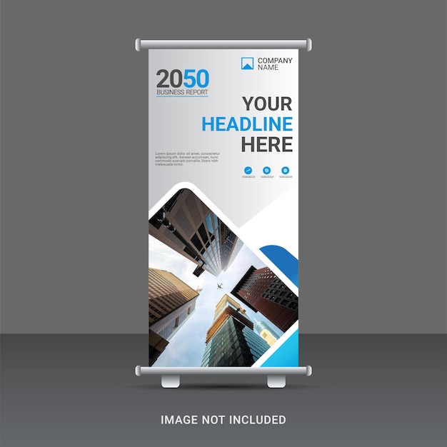 Banner corporativo moderno enrollable