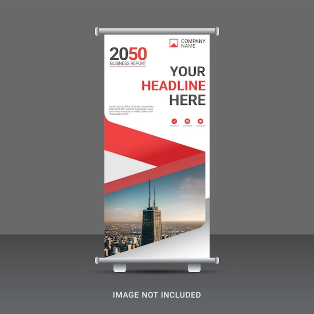 Banner corporativo moderno enrollable
