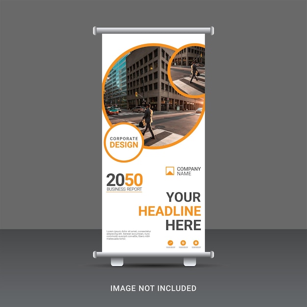 Banner corporativo moderno enrollable