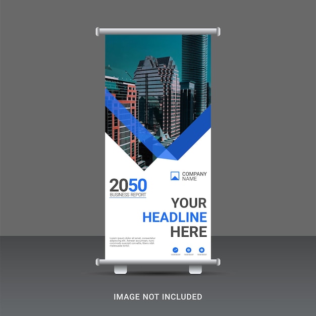 Banner corporativo moderno enrollable