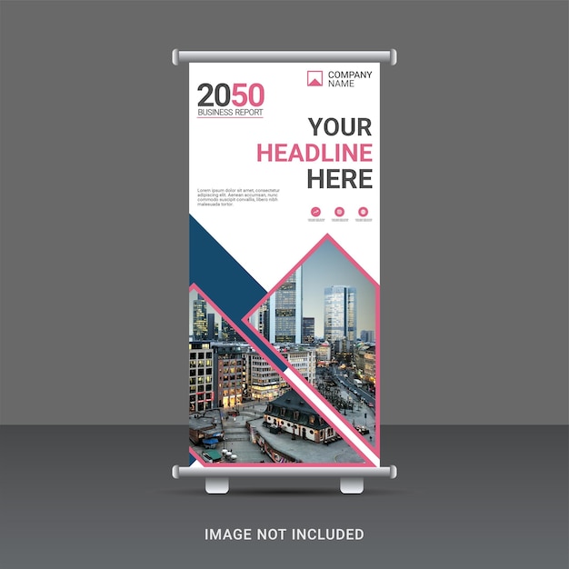Banner corporativo moderno enrollable