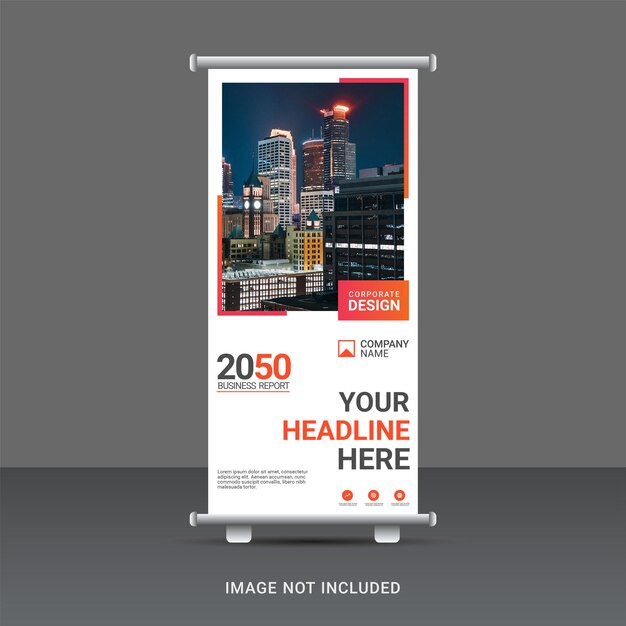 Banner corporativo moderno enrollable