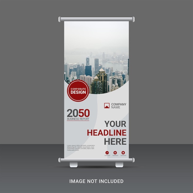 Banner corporativo moderno enrollable