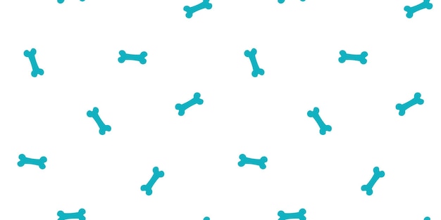Banner sin costuras con hueso azul. Patrón sin fisuras de hueso de perro