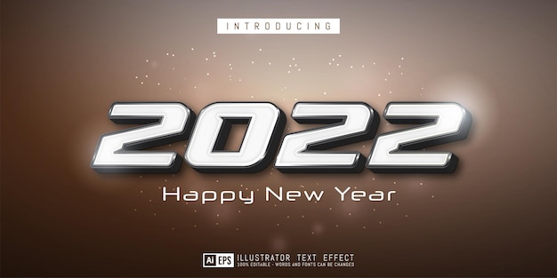Banner creativo de año nuevo con números editables 2021