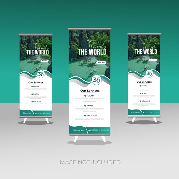 Banner creativo de negocios de viajes Diseño de plantillas recopilatorias para viajes