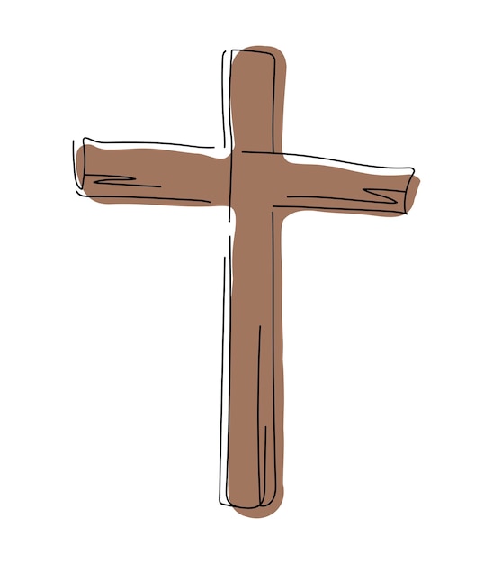 Banner cristiano o tarjeta de diseño Ilustración vectorial sobre el tema religioso con cruz