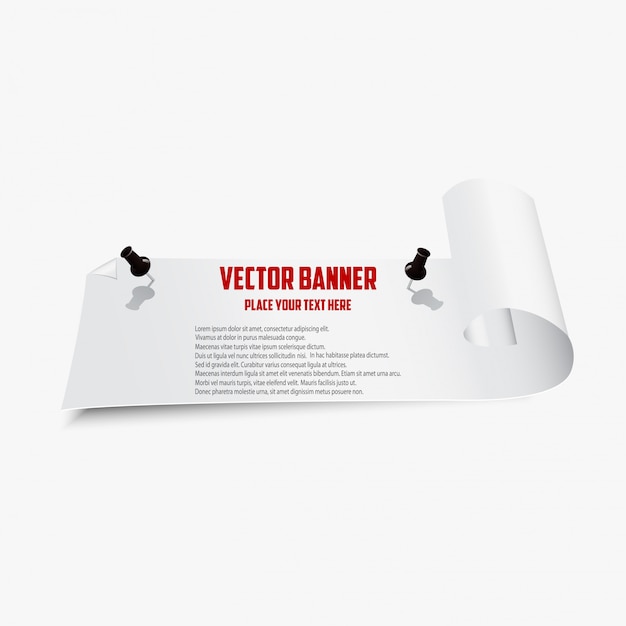 Vector banner curvo