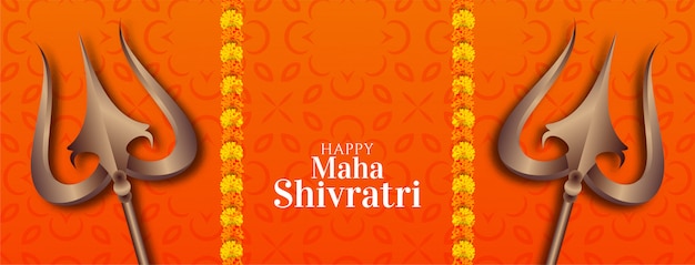 Banner decorativo abstracto maha shivratri