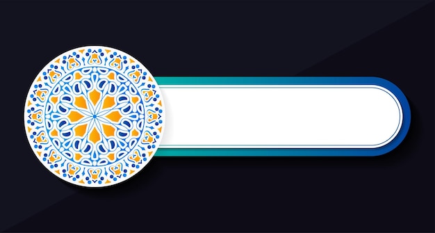 Banner decorativo mandala colorido