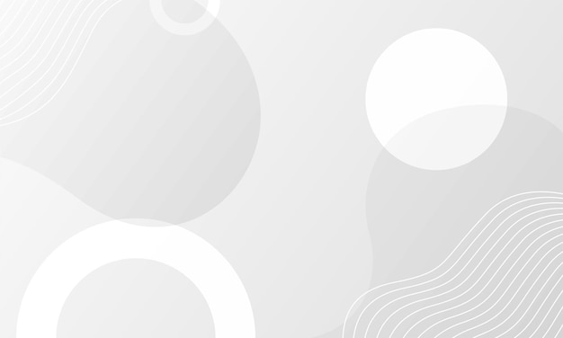 Banner degradado blanco moderno con formas abstractas