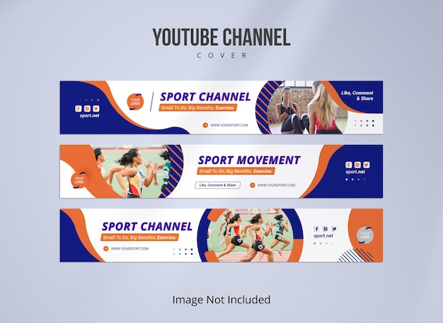 Banner deportivo para canal de Youtube
