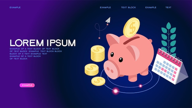Banner de depósito de dinero en la web