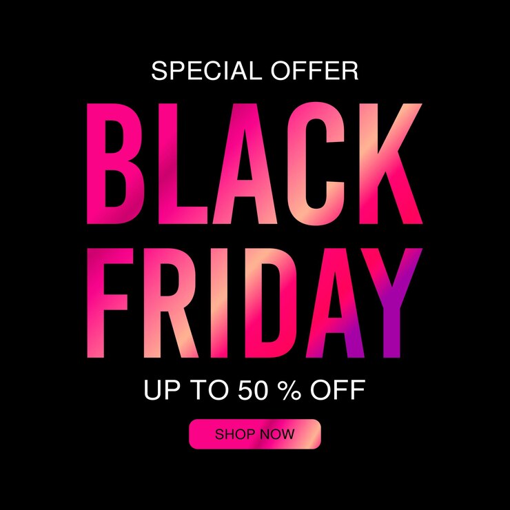 Banner descuento de venta de Black Friday