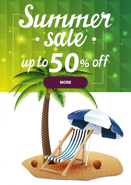 Banner de descuento de venta de verano