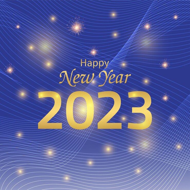 Banner de deseo de feliz año nuevo
