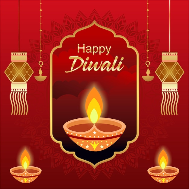 Banner de deseos de Diwali