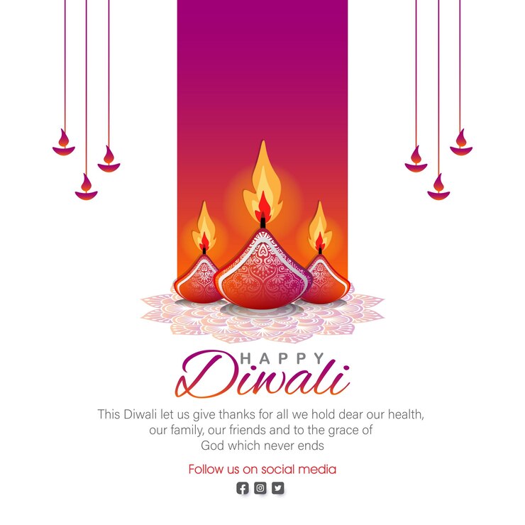 Banner de deseos de Diwali