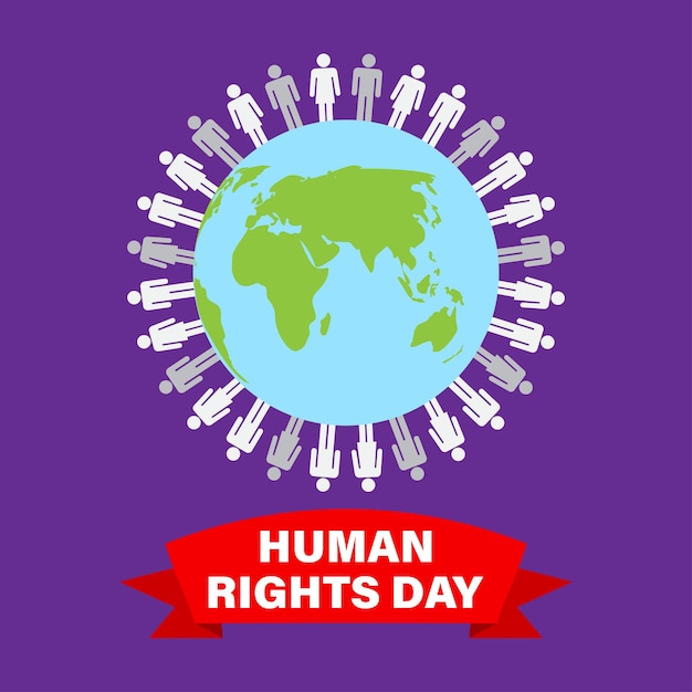 Vector banner del día internacional de los derechos humanos