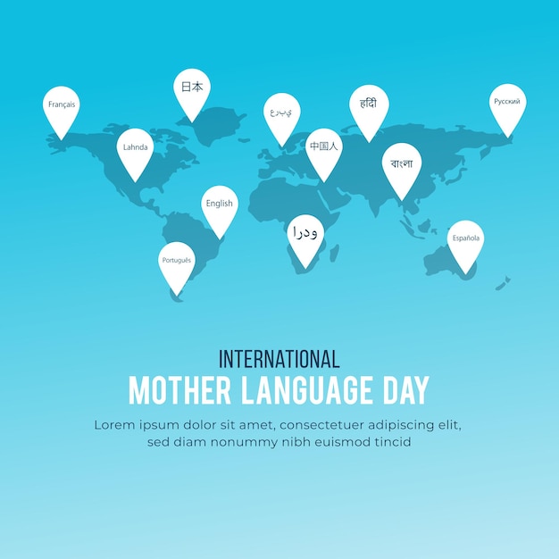 Banner del día internacional de la lengua materna