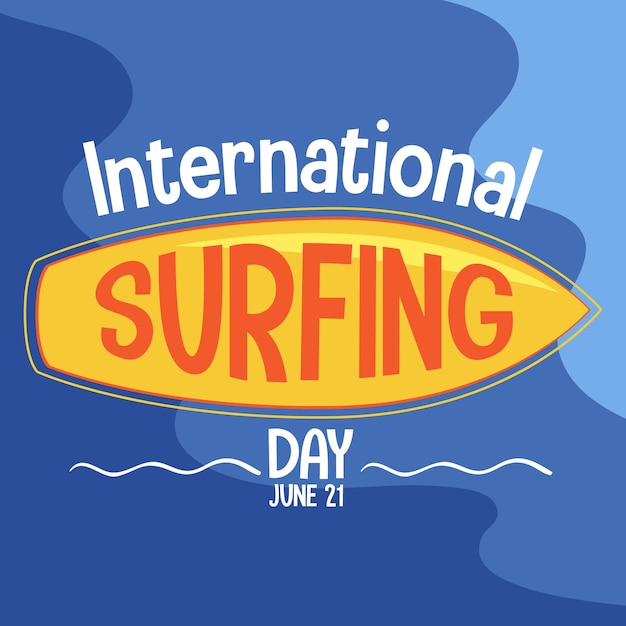 Vector banner del día internacional del surf