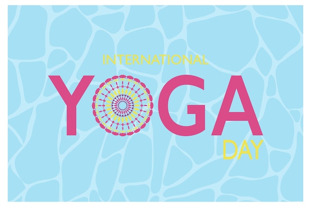 Banner del día internacional del yoga