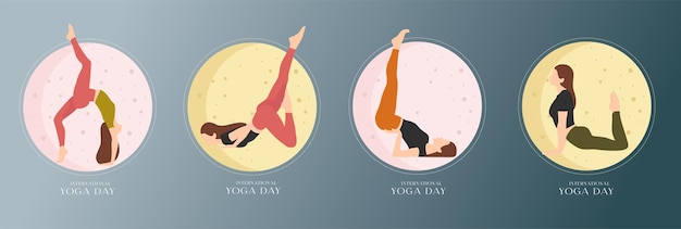 Banner del día internacional del yoga