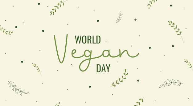 Vector banner del día mundial del vegetariano para sitios web de tarjetas postales de redes sociales