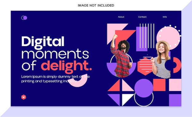 Banner digital de forma abstracta y deslizador para la web y las redes sociales en vector