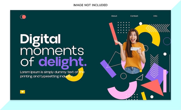 Banner digital de forma abstracta y deslizador para la web y las redes sociales en vector