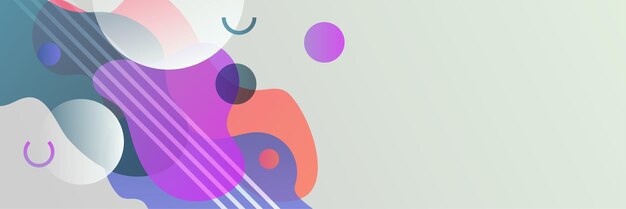 Banner de diseño abstracto colorido verde púrpura degradado de onda dinámica
