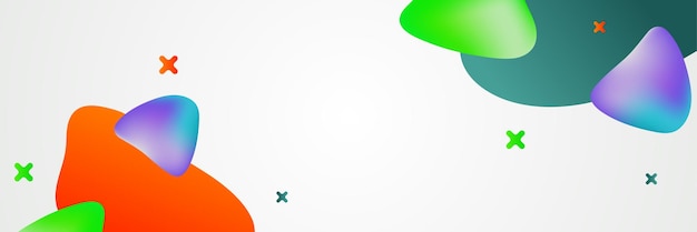 Banner de diseño abstracto moderno cleanorange púrpura verde colorido