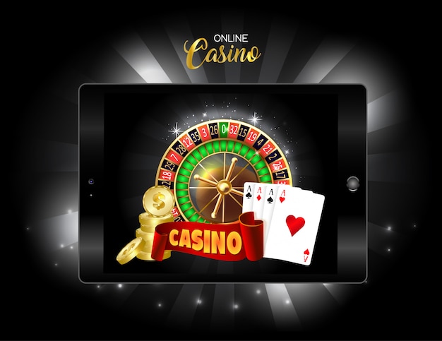 Banner de diseño de casino online.