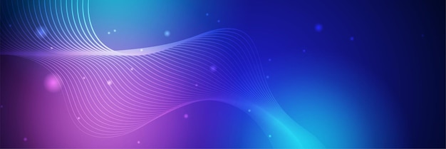 Banner de diseño colorido azul oscuro digital de tecnología de red