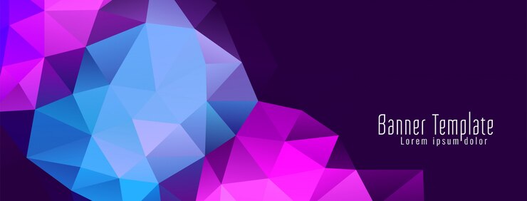 Vector banner de diseño colorido polígono geométrico abstracto