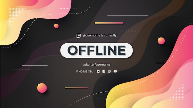 Banner de diseño de contracción colorida fuera de línea