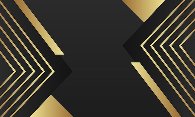 Banner de diseño de fondo dorado abstracto negro para diapositivas de negocios de presentación de productos