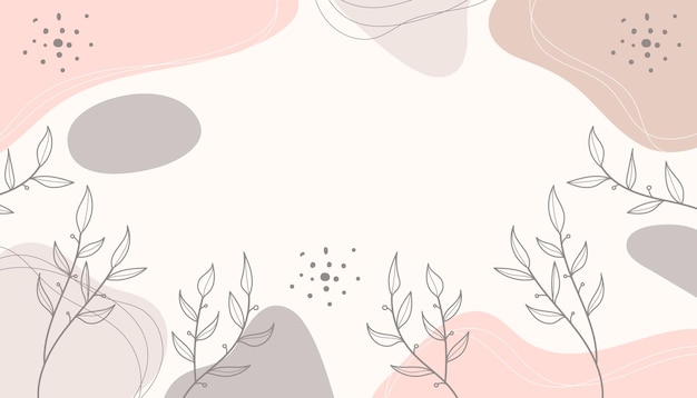 Banner de diseño Fondo de primavera con plantas tropicales Ilustración vectorial